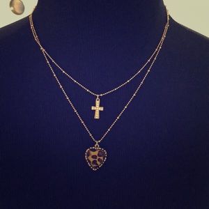 Betsey Johnson double layer necklace